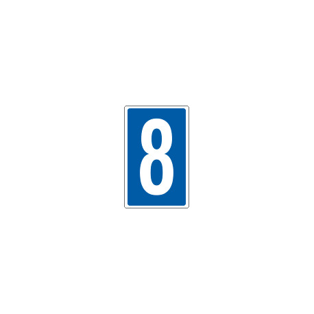 Cartello numero 8 per contrassegnare