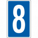 Cartello numero 8 per contrassegnare