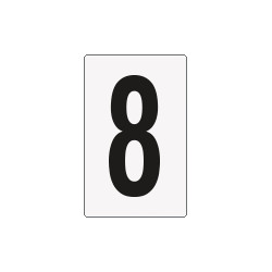 Cartello numero 8 per contrassegnare