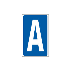 Cartello lettera A per contrassegnare