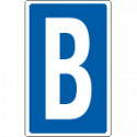 Cartello lettera B per contrassegnare