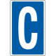 Cartello lettera C per contrassegnare