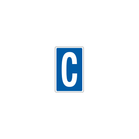 Cartello lettera C per contrassegnare