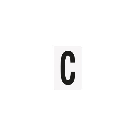 Cartello lettera C per contrassegnare