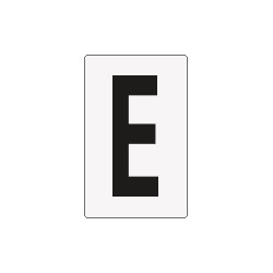 Cartello lettera E per contrassegnare