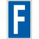 Cartello lettera F per contrassegnare