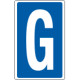 Cartello lettera G per contrassegnare