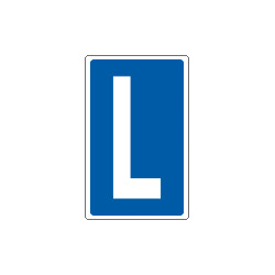 Cartello lettera L per contrassegnare