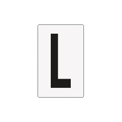 Cartello lettera L per contrassegnare