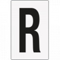 Cartello lettera R per contrassegnare