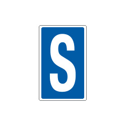 Cartello lettera S per contrassegnare