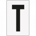 Cartello lettera T per contrassegnare