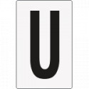 Cartello lettera U per contrassegnare