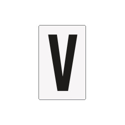 Cartello lettera V per contrassegnare