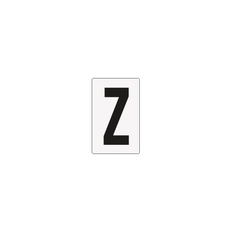Cartello lettera Z per contrassegnare