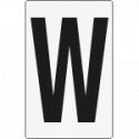 Cartello lettera W per contrassegnare