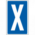 Cartello lettera X per contrassegnare