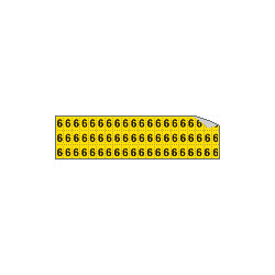 Foglio n. 60 numeri autoadesivi G/N numero 6