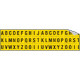 Foglio n. 60 etichette adesive G/N lettere da A a Z