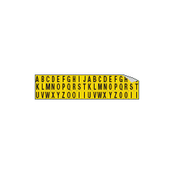 Foglio n. 60 etichette adesive G/N lett. da A a Z