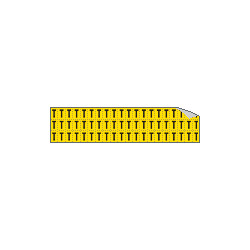 Foglio n. 60 etichette adesive G/N lettera T
