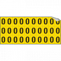 Foglio n. 30 numeri autoadesivi G/N numero "0"