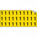 Foglio n. 30 numeri autoadesivi G/N numero "1"