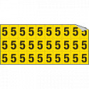 Foglio n. 30 etichette autoadesive G/N numero "5"