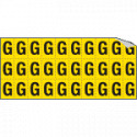 Foglio n. 30 etichette adesive G/N lettera G
