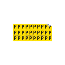 Foglio n. 30 etichette adesive G/N lettera P