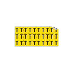 Foglio n. 30 etichette adesive G/N lettera T