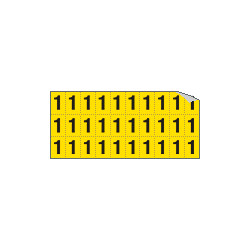 Foglio n. 30 numeri autoadesivi G/N numero 1