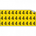 Foglio n. 30 numeri autoadesivi G/N numero 4