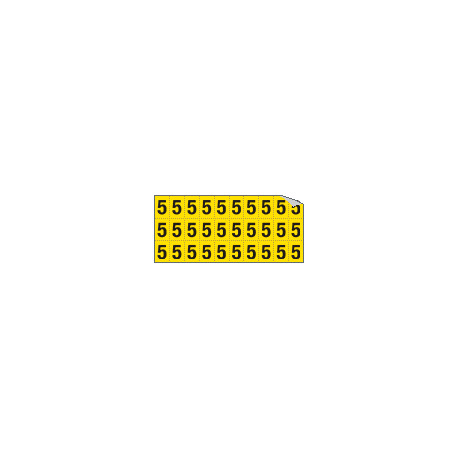 Foglio n. 30 numeri autoadesivi G/N numero 5