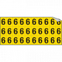Foglio n. 30 numeri autoadesivi G/N numero 6 / 9