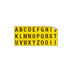Foglio n. 30 etichette adesive G/N letter. da A a Z