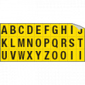 Foglio n. 30 etichette adesive G/N letter. da A a Z