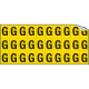 Foglio n. 30 etichette adesive G/N lettera G