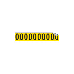 Foglio n. 10 etichette autoadesive G/N numero 0