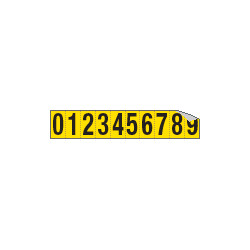 Foglio n. 10 etichette autoadesive numeri da 0 a 9