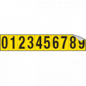 Foglio n. 10 etichette autoadesive numeri da 0 a 9