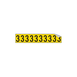 Foglio n. 10 etichette autoadesive numeri 3