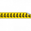 Foglio n. 10 numeri autoadesivi G/N numero 4