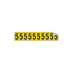 Foglio n. 10 numeri autoadesivi G/N numero 5