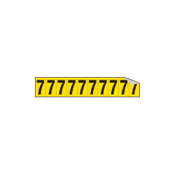 Foglio n. 10 numeri autoadesivi G/N numero 7