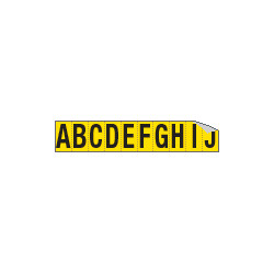 Foglio n. 10 etichette adesive G/N lett. da A a J