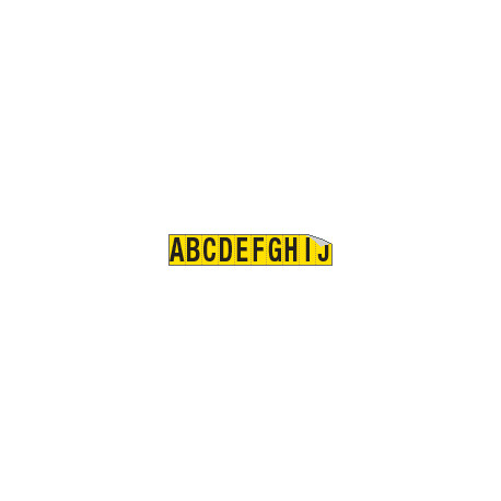 Foglio n. 10 etichette adesive G/N lett. da A a J