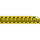 Foglio n. 10 etichette adesive G/N lettera G