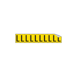 Foglio n. 10 etichette adesive G/N lettera L