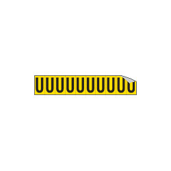 Foglio n. 10 etichette adesive G/N lettera U
